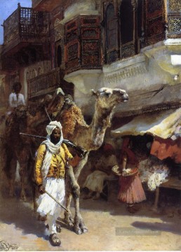 Man führt ein Kamel Araber Edwin Lord Weeks Ölgemälde